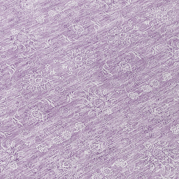 Homeroots 3' Floral Washable Area Rug In Artichoke Green Mint Green & Ivory For Indoor/Outdoor Spaces 8' Round Polyester 582358