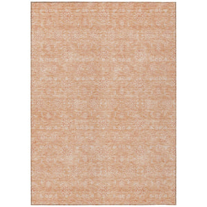 HomeRoots 5' Peach and Ivory Floral Area Rug - Stylish, Washable Design for Indoor and Outdoor Spaces 8' X 10' 582365