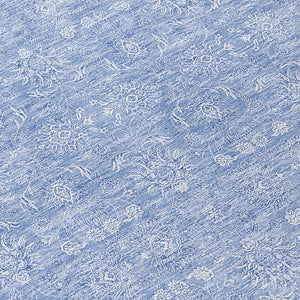 Homeroots 3' Floral Washable Area Rug In Artichoke Green Mint Green & Ivory For Indoor/Outdoor Spaces 8' Round Polyester 582370