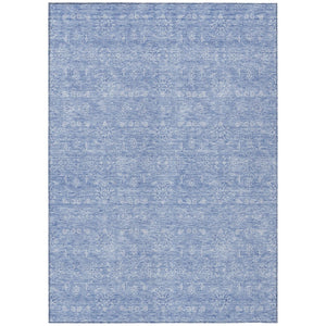 HomeRoots 9' Sky Blue and Ivory Floral Area Rug – Machine Washable, Durable, Indoor/Outdoor Charm for Any Space 9' X 12' 582372