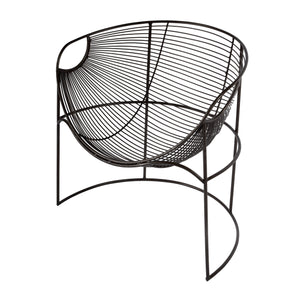 Butler Specialty Artemis Stylish Oval Iron Accent Chair For Relaxation, Durable Design, Perfect For Any Space Black Iron 5824025-butler