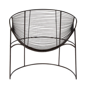 Butler Specialty Artemis Stylish Oval Iron Accent Chair For Relaxation, Durable Design, Perfect For Any Space Black Iron 5824025-butler