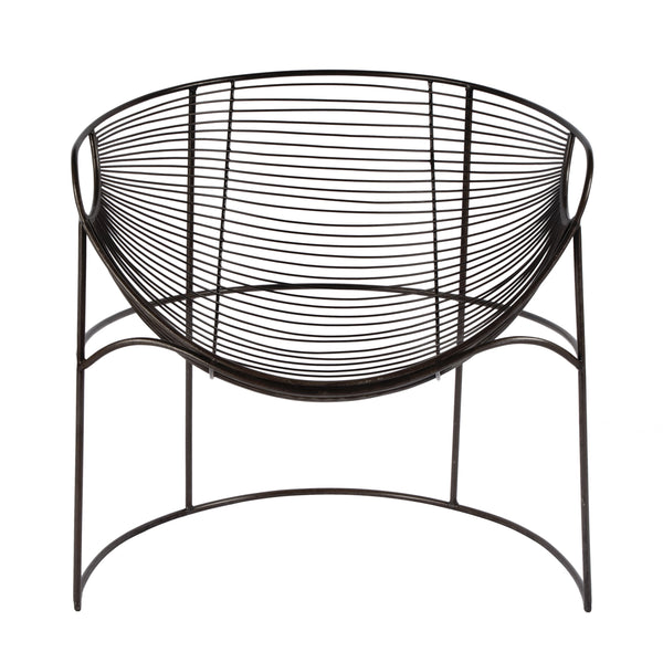 Butler Specialty Artemis Stylish Oval Iron Accent Chair For Relaxation, Durable Design, Perfect For Any Space Black Iron 5824025-butler