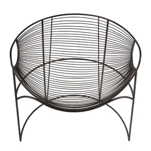 Butler Specialty Artemis Stylish Oval Iron Accent Chair For Relaxation, Durable Design, Perfect For Any Space Black Iron 5824025-butler