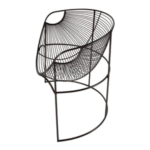 Butler Specialty Artemis Stylish Oval Iron Accent Chair For Relaxation, Durable Design, Perfect For Any Space Black Iron 5824025-butler