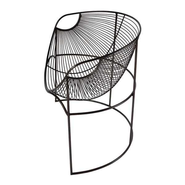 Butler Specialty Artemis Stylish Oval Iron Accent Chair For Relaxation, Durable Design, Perfect For Any Space Black Iron 5824025-butler