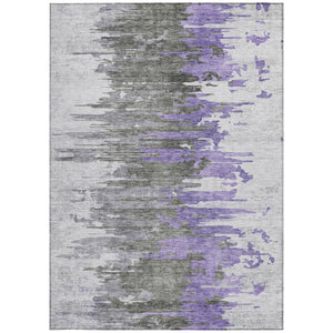 Homeroots 3' Blue Gray And Silver Abstract Washable Area Rug For Indoor And Outdoor Spaces - Durable Design 10' X 14' Polyester 582403
