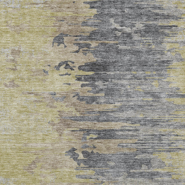 Homeroots 3' Blue Gray And Silver Abstract Washable Area Rug For Indoor And Outdoor Spaces - Durable Design 3' X 5' Polyester 582404