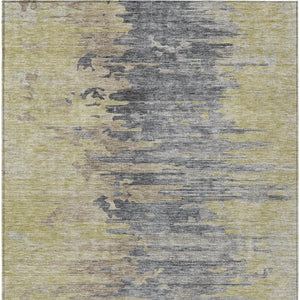 Homeroots 3' Blue Gray And Silver Abstract Washable Area Rug For Indoor And Outdoor Spaces - Durable Design 8' X 10' Polyester 582407