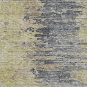 Homeroots 3' Blue Gray And Silver Abstract Washable Area Rug For Indoor And Outdoor Spaces - Durable Design 8' X 10' Polyester 582407