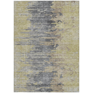Homeroots 3' Blue Gray And Silver Abstract Washable Area Rug For Indoor And Outdoor Spaces - Durable Design 9' X 12' Polyester 582408