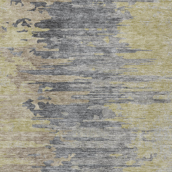 Homeroots 3' Blue Gray And Silver Abstract Washable Area Rug For Indoor And Outdoor Spaces - Durable Design 9' X 12' Polyester 582408