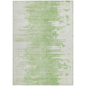 Homeroots 3' Stylish Green And Mint Abstract Washable Area Rug For Indoor And Outdoor Spaces, Durable Design 3' X 5' Polyester 582416