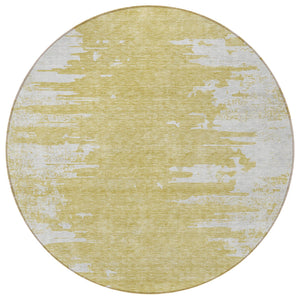 Homeroots 3' Stylish Green And Mint Abstract Washable Area Rug For Indoor And Outdoor Spaces, Durable Design 8' Round Polyester 582424