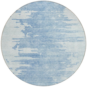 Homeroots 3' Stylish Green And Mint Abstract Washable Area Rug For Indoor And Outdoor Spaces, Durable Design 8' Round Polyester 582436