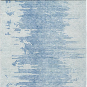 Homeroots 3' Stylish Green And Mint Abstract Washable Area Rug For Indoor And Outdoor Spaces, Durable Design 8' X 10' Polyester 582437