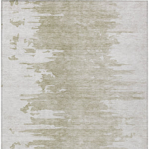 Homeroots 3' Stylish Green And Mint Abstract Washable Area Rug For Indoor And Outdoor Spaces, Durable Design 5' X 8' Polyester 582447