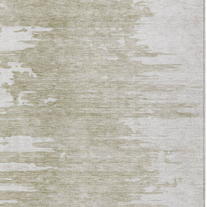 Homeroots 3' Stylish Green And Mint Abstract Washable Area Rug For Indoor And Outdoor Spaces, Durable Design 10' X 14' Polyester 582451