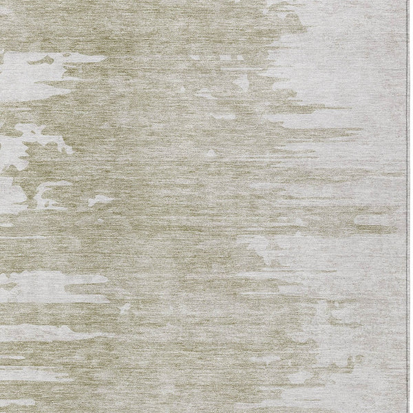 Homeroots 3' Stylish Green And Mint Abstract Washable Area Rug For Indoor And Outdoor Spaces, Durable Design 10' X 14' Polyester 582451