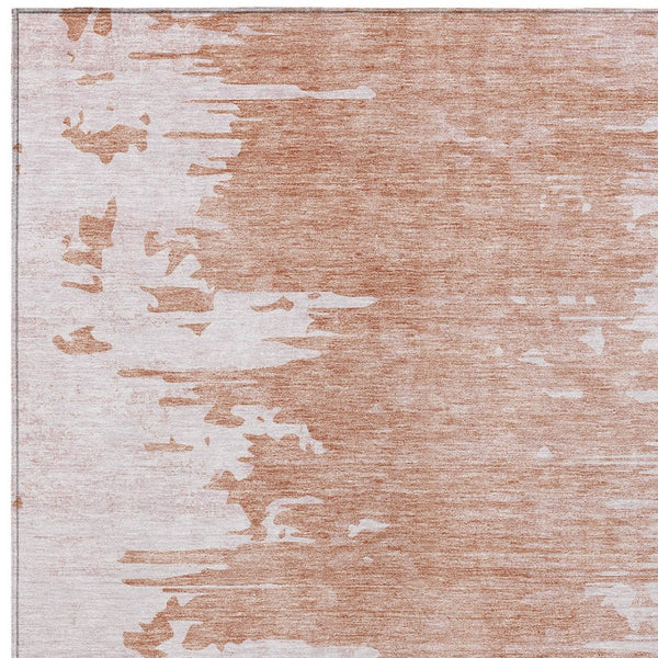 Homeroots 3' Stylish Green And Mint Abstract Washable Area Rug For Indoor And Outdoor Spaces, Durable Design 3' X 5' Polyester 582452