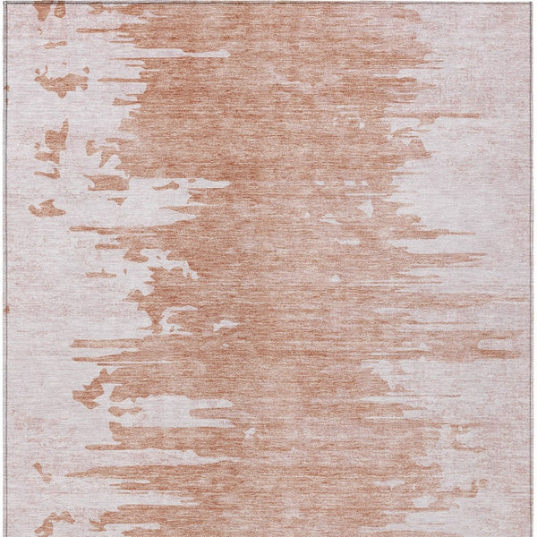 Homeroots 3' Stylish Green And Mint Abstract Washable Area Rug For Indoor And Outdoor Spaces, Durable Design 5' X 8' Polyester 582453