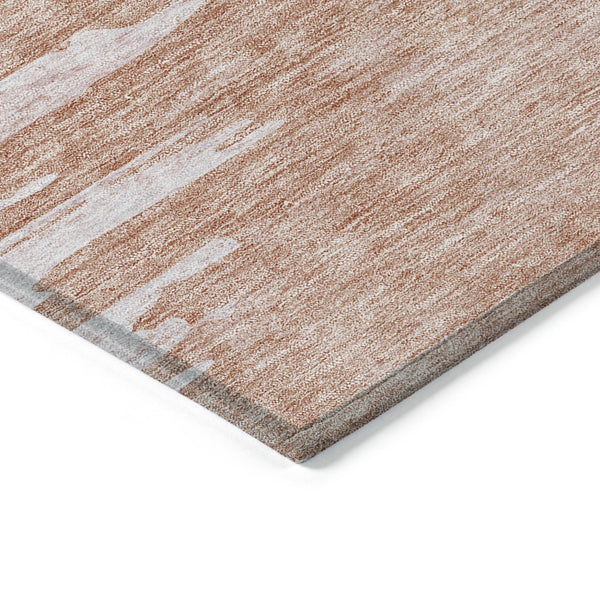 Homeroots 3' Stylish Green And Mint Abstract Washable Area Rug For Indoor And Outdoor Spaces, Durable Design 5' X 8' Polyester 582453