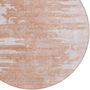 Homeroots 3' Stylish Green And Mint Abstract Washable Area Rug For Indoor And Outdoor Spaces, Durable Design 8' Round Polyester 582454