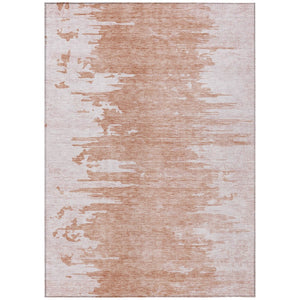 HomeRoots 9' Durable Terra Cotta Abstract Area Rug – Stylish, Washable Design for Indoor & Outdoor Spaces 9' X 12' 582456
