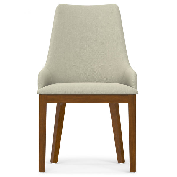 English Elm Stephanie Upholstered Dining Chair Set of 2 with Ergonomic Backrest, Solid Wood Legs, Compact Design Brown B136P266918