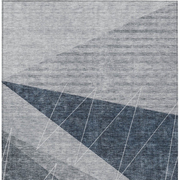 Homeroots 3' Mint Green And Ivory Geometric Washable Area Rug For Indoor And Outdoor Spaces, Stain Resistant 8' X 10' Polyester 582467