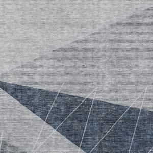 Homeroots 3' Mint Green And Ivory Geometric Washable Area Rug For Indoor And Outdoor Spaces, Stain Resistant 8' X 10' Polyester 582467