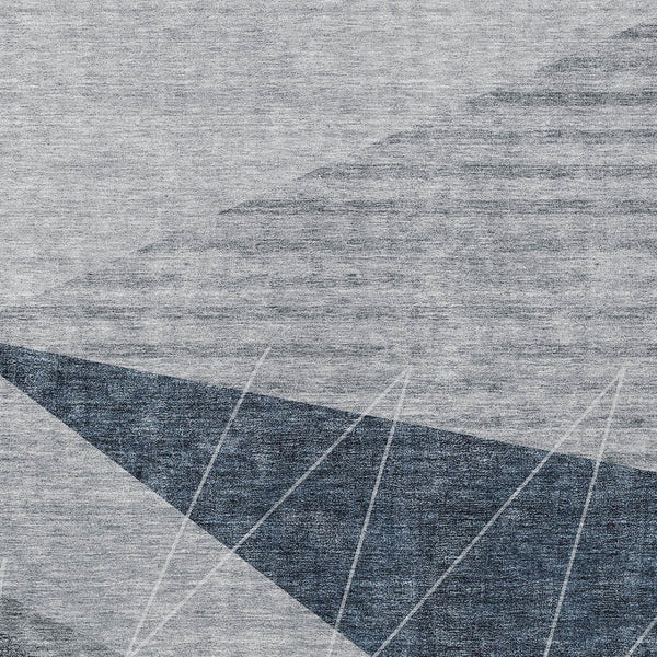 Homeroots 3' Mint Green And Ivory Geometric Washable Area Rug For Indoor And Outdoor Spaces, Stain Resistant 10' X 14' Polyester 582469