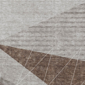 Homeroots 3' Mint Green And Ivory Geometric Washable Area Rug For Indoor And Outdoor Spaces, Stain Resistant 8' X 10' Polyester 582473