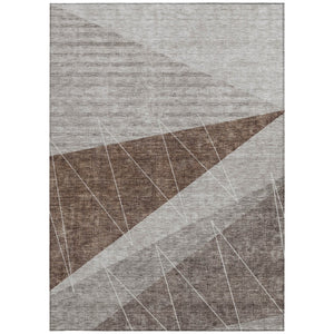 Homeroots 3' Mint Green And Ivory Geometric Washable Area Rug For Indoor And Outdoor Spaces, Stain Resistant 9' X 12' Polyester 582474