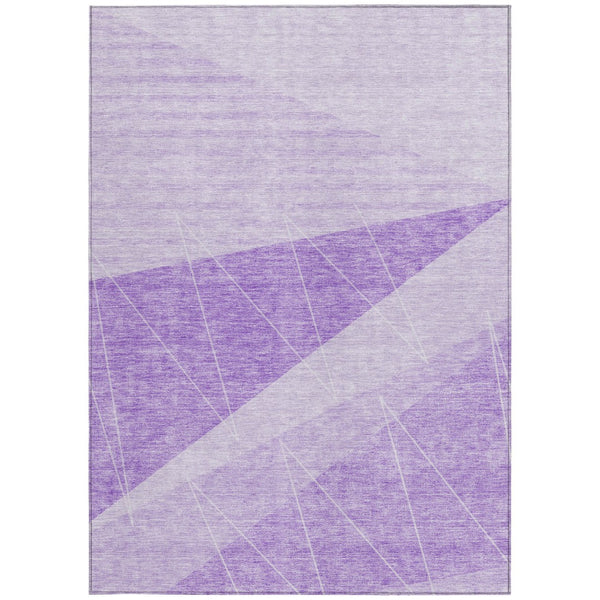 Homeroots 3' Mint Green And Ivory Geometric Washable Area Rug For Indoor And Outdoor Spaces, Stain Resistant 5' X 8' Polyester 582477