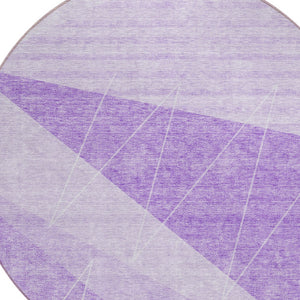 Homeroots 3' Mint Green And Ivory Geometric Washable Area Rug For Indoor And Outdoor Spaces, Stain Resistant 8' Round Polyester 582478