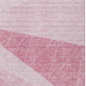 Homeroots 3' Mint Green And Ivory Geometric Washable Area Rug For Indoor And Outdoor Spaces, Stain Resistant 3' X 5' Polyester 582482