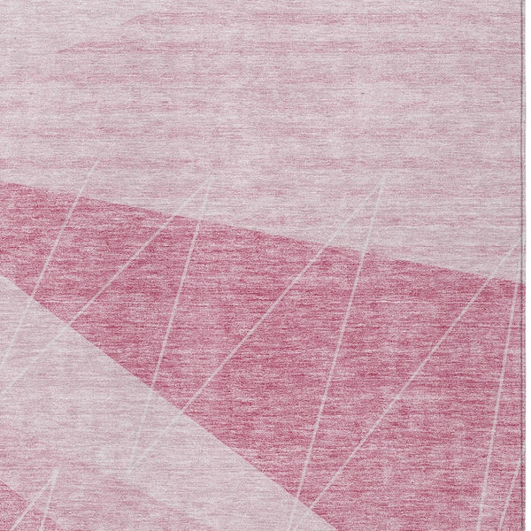 Homeroots 3' Mint Green And Ivory Geometric Washable Area Rug For Indoor And Outdoor Spaces, Stain Resistant 3' X 5' Polyester 582482