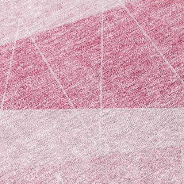 Homeroots 3' Mint Green And Ivory Geometric Washable Area Rug For Indoor And Outdoor Spaces, Stain Resistant 3' X 5' Polyester 582482