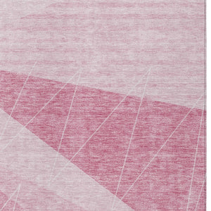 Homeroots 3' Mint Green And Ivory Geometric Washable Area Rug For Indoor And Outdoor Spaces, Stain Resistant 8' X 10' Polyester 582485