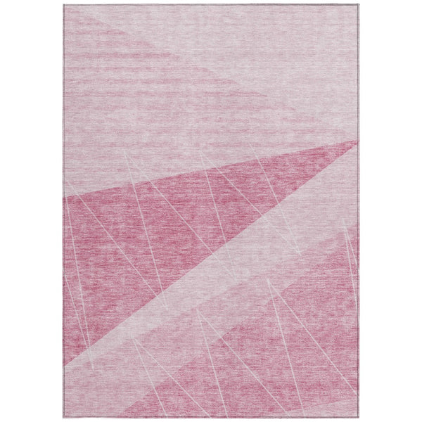 Homeroots 3' Mint Green And Ivory Geometric Washable Area Rug For Indoor And Outdoor Spaces, Stain Resistant 9' X 12' Polyester 582486