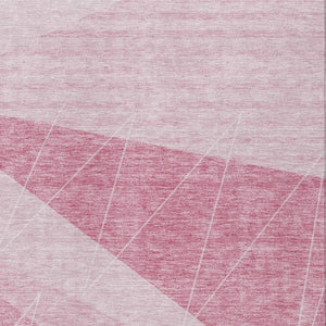 Homeroots 3' Mint Green And Ivory Geometric Washable Area Rug For Indoor And Outdoor Spaces, Stain Resistant 9' X 12' Polyester 582486