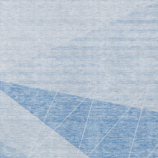 Homeroots 3' Mint Green And Ivory Geometric Washable Area Rug For Indoor And Outdoor Spaces, Stain Resistant 3' X 5' Polyester 582488