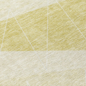 Homeroots 3' Mint Green And Ivory Geometric Washable Area Rug For Indoor And Outdoor Spaces, Stain Resistant 8' Round Polyester 582502