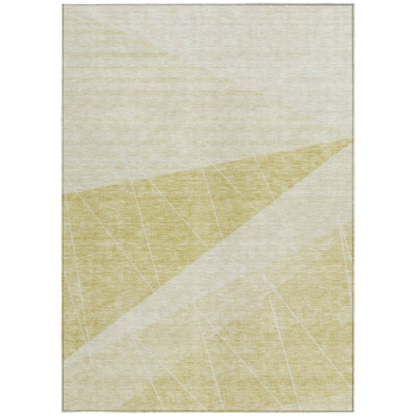 Homeroots 3' Mint Green And Ivory Geometric Washable Area Rug For Indoor And Outdoor Spaces, Stain Resistant 8' X 10' Polyester 582503