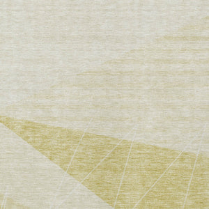 Homeroots 3' Mint Green And Ivory Geometric Washable Area Rug For Indoor And Outdoor Spaces, Stain Resistant 9' X 12' Polyester 582504