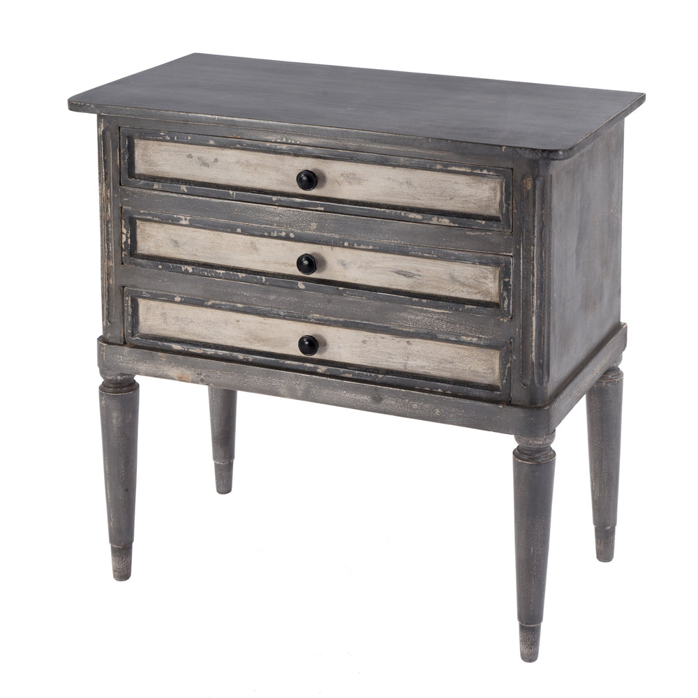 Butler Specialty Primrose Solid Wood 3 Drawer Chest - Timeless Elegance With Distressed Vintage Finish For Home Decor Cream,Gray Mango 5825140-butler