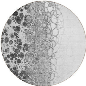 Homeroots 3' Stylish Green And Mint Abstract Washable Area Rug For Indoor And Outdoor Spaces, Durable Design 8' Round Polyester 582520