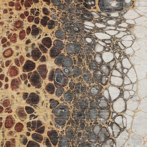 Homeroots 3' Stylish Green And Mint Abstract Washable Area Rug For Indoor And Outdoor Spaces, Durable Design 5' X 8' Polyester 582525