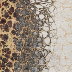 Homeroots 3' Stylish Green And Mint Abstract Washable Area Rug For Indoor And Outdoor Spaces, Durable Design 8' X 10' Polyester 582527